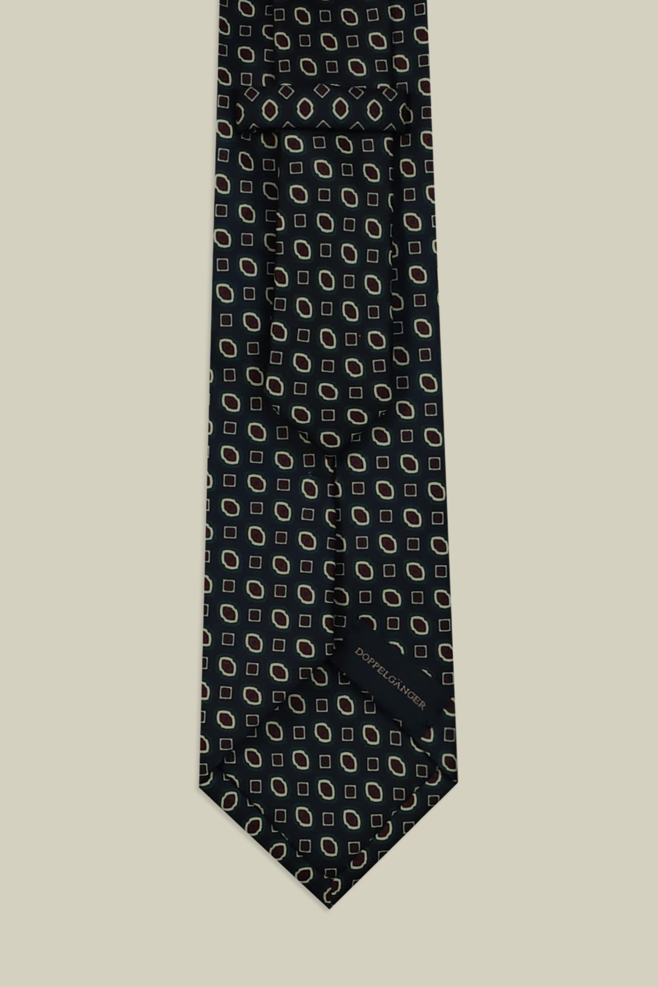 Men's tie with geometric pattern