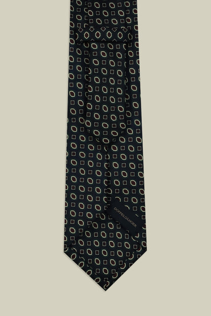 Men's tie with geometric pattern