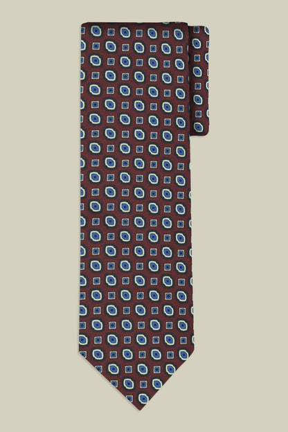 Men's tie with geometric pattern