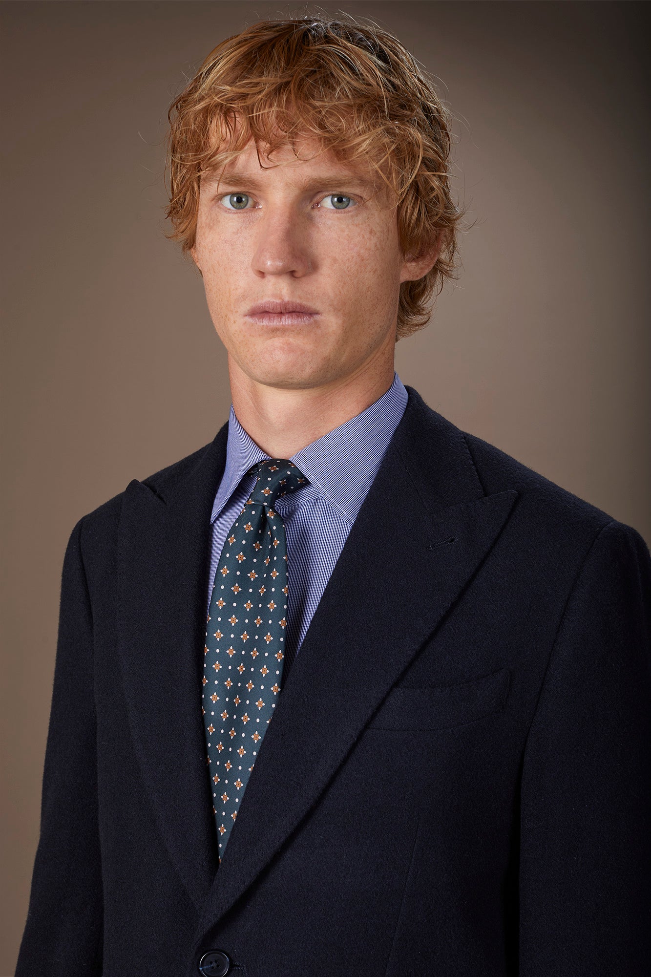 Men's tie with micro pattern