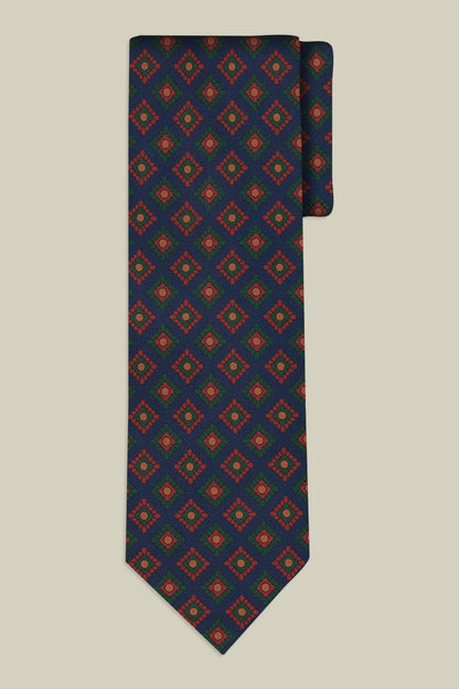 Men's tie with macro geometric pattern