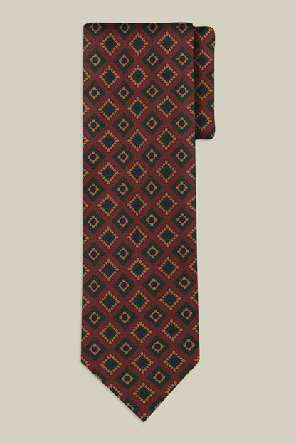 Men's tie with macro geometric pattern