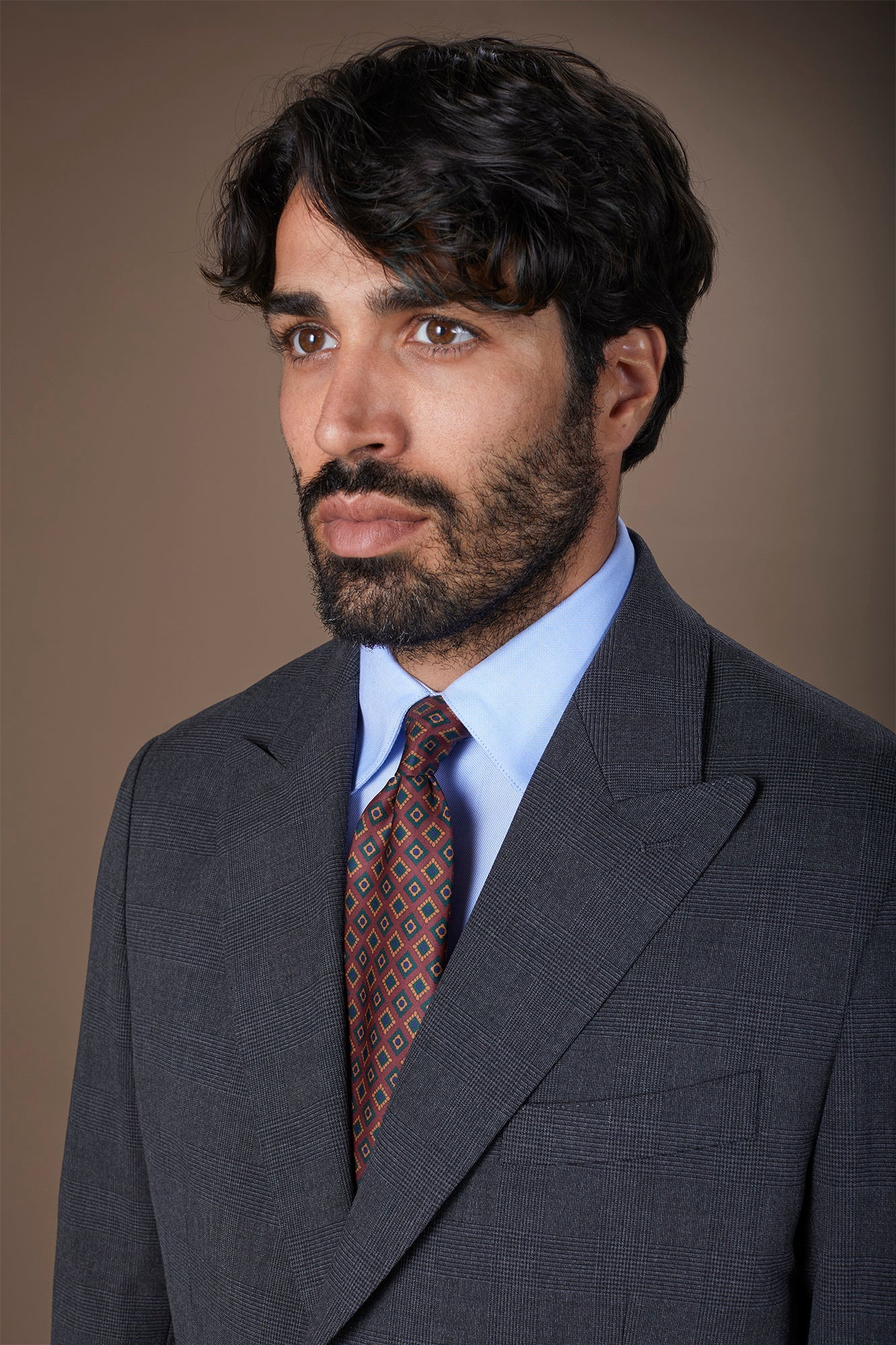 Men's tie with macro geometric pattern