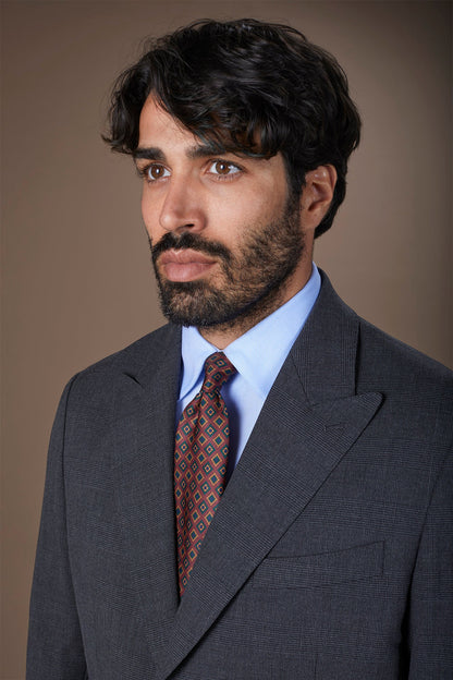 Men's tie with macro geometric pattern