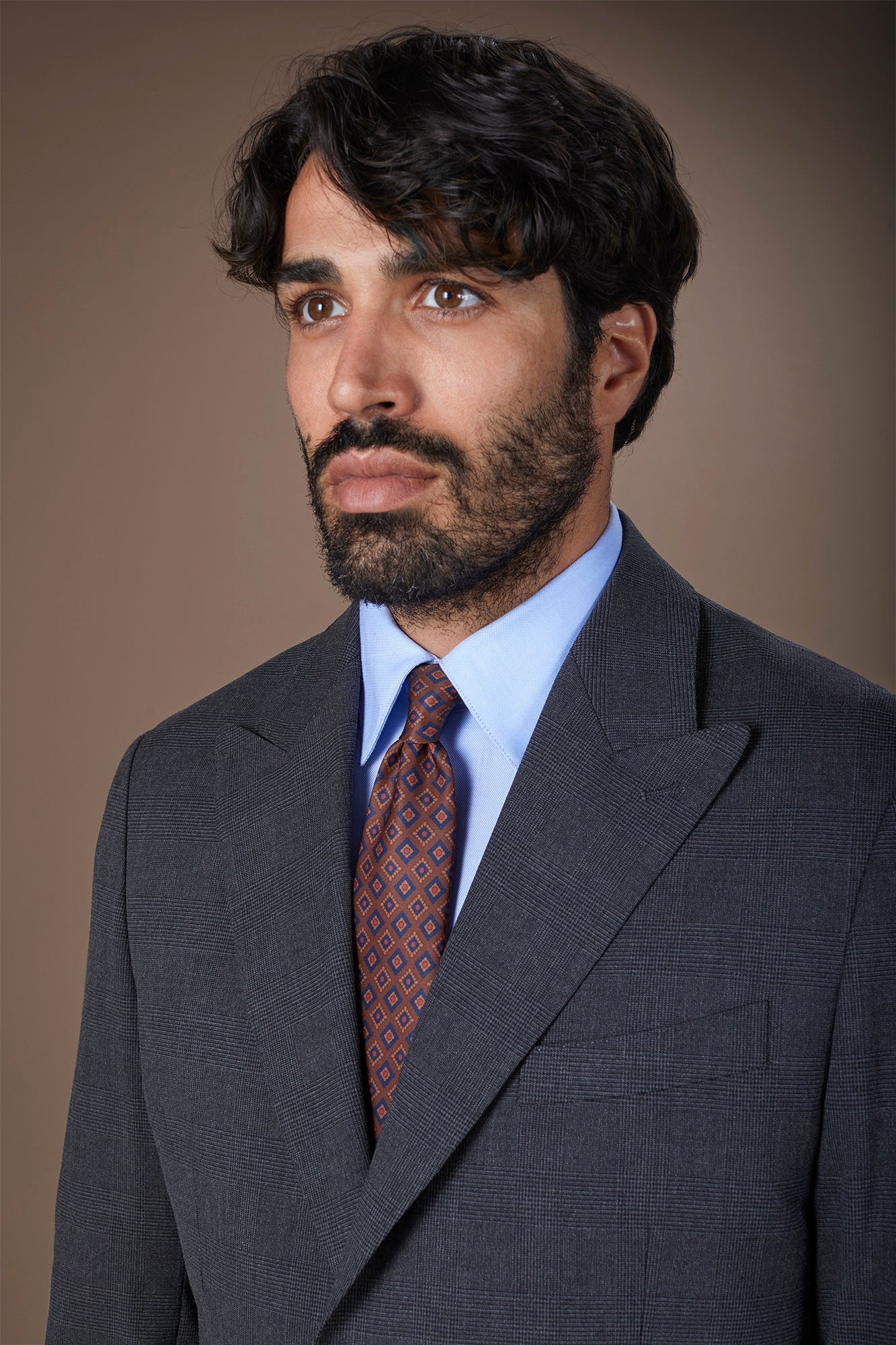 Men's tie with macro geometric pattern