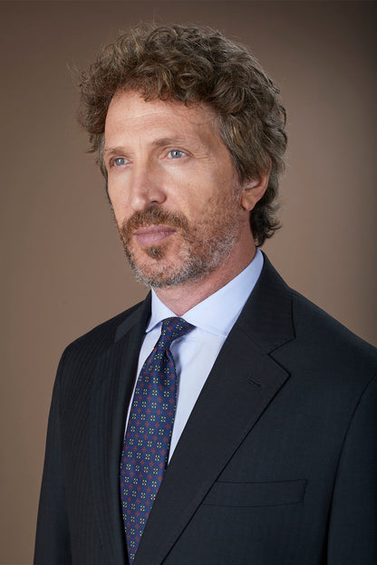 Men's tie with micro geometric pattern