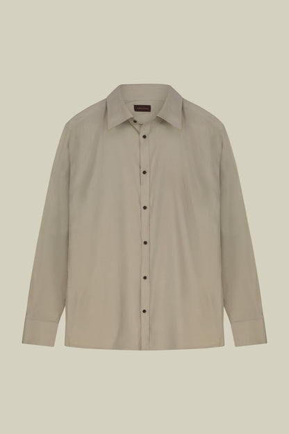 Men's casual shirt in 100% cotton 1000 Stripe velvet fabric plain colour