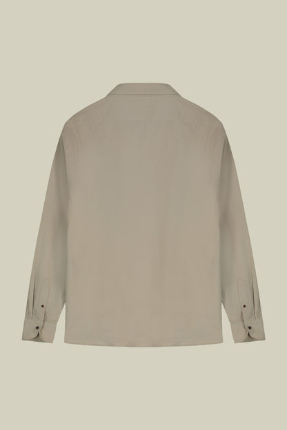 Men's casual shirt in 100% cotton 1000 Stripe velvet fabric plain colour