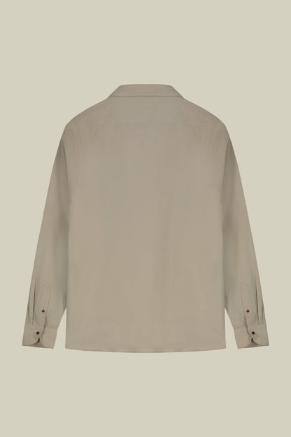 Men's casual shirt in 100% cotton 1000 Stripe velvet fabric plain colour