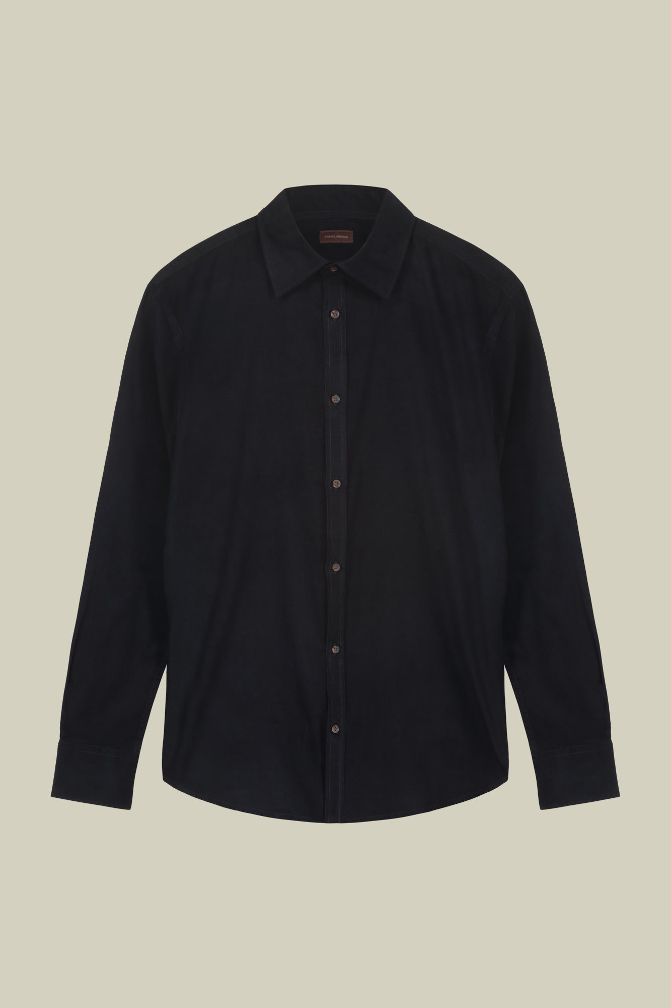 Men's casual shirt in 100% cotton 1000 Stripe velvet fabric plain colour