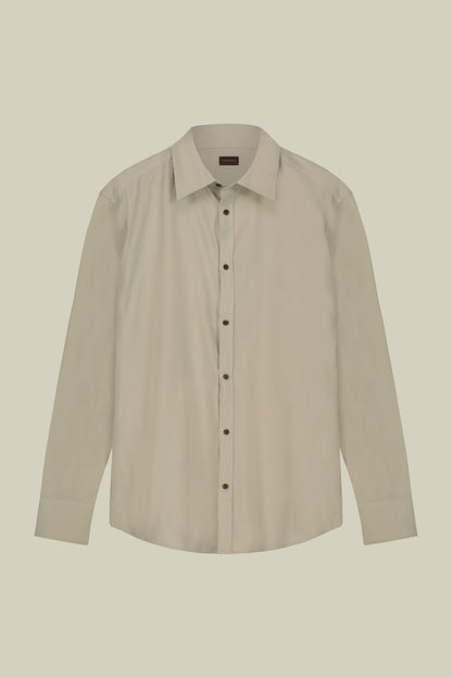 Men's casual shirt in 100% cotton 1000 Stripe velvet fabric plain colour