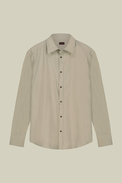 Men's casual shirt in 100% cotton 1000 Stripe velvet fabric plain colour