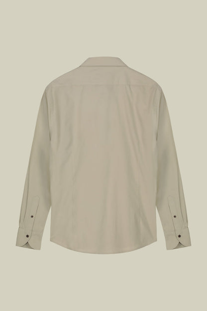 Men's casual shirt in 100% cotton 1000 Stripe velvet fabric plain colour