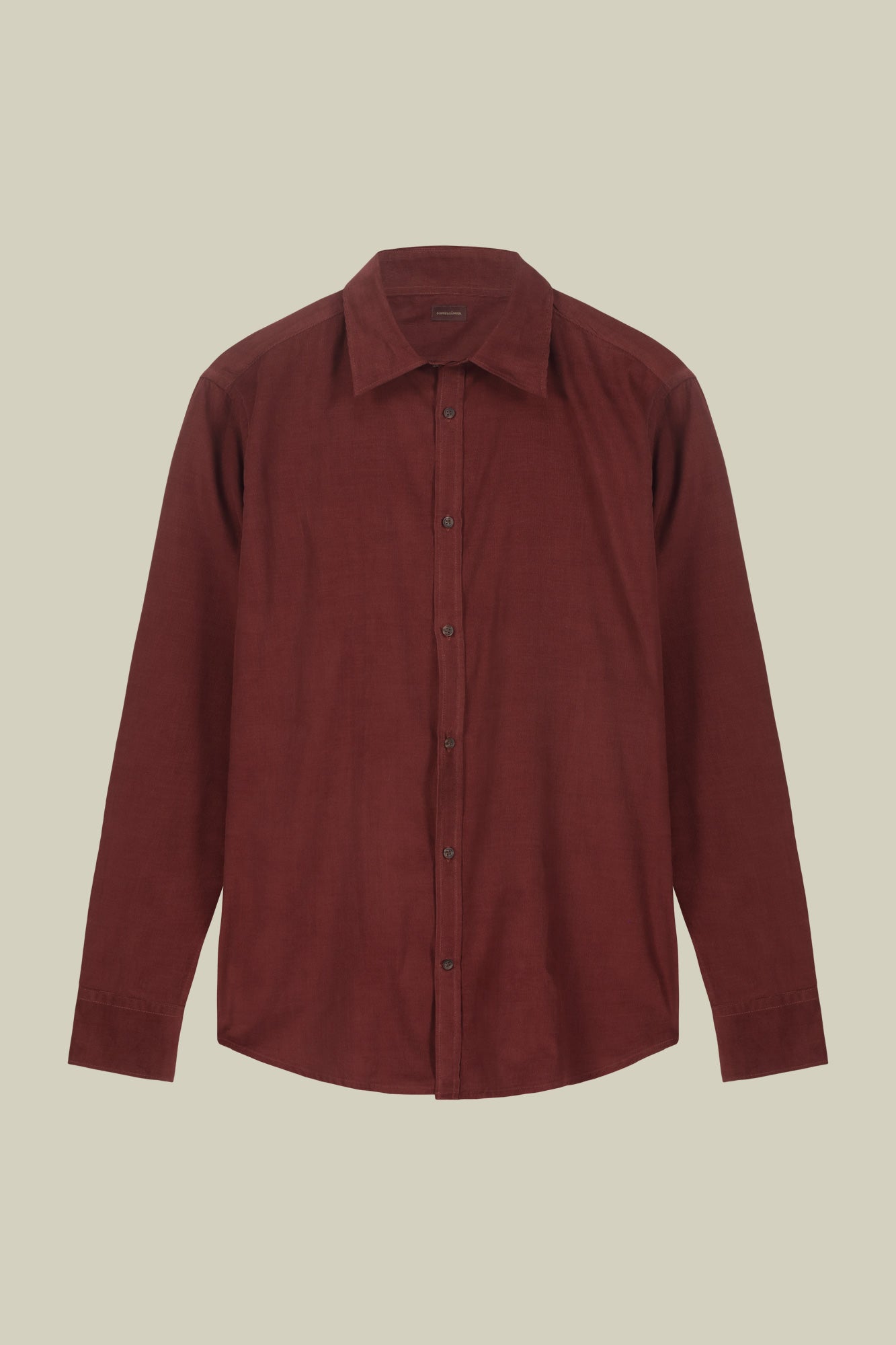 Men's casual shirt in 100% cotton 1000 Stripe velvet fabric plain colour