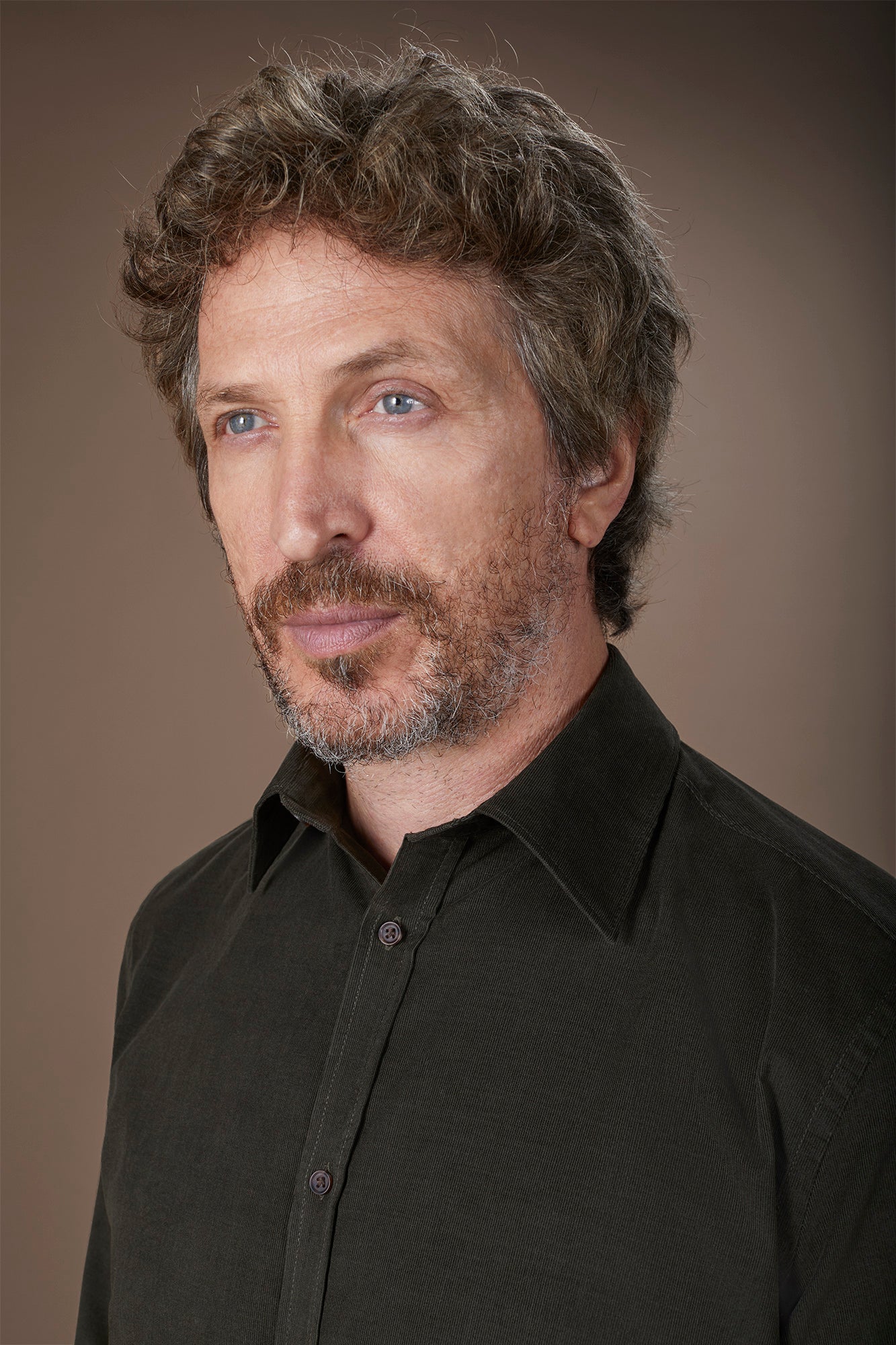 Men's casual shirt in 100% cotton 1000 Stripe velvet fabric plain colour