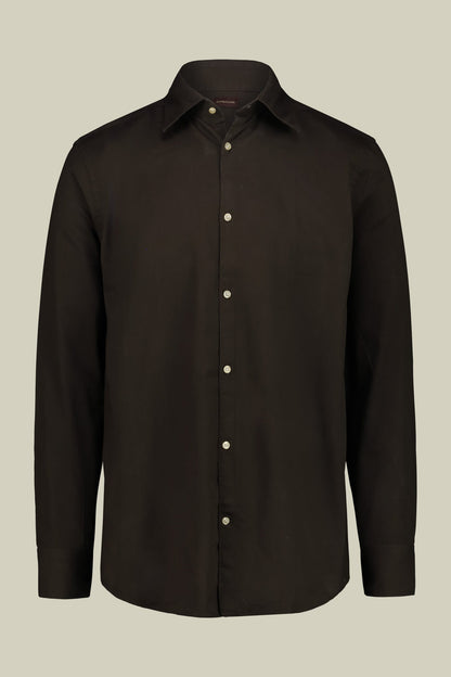 Men's casual shirt with classic collar in 100% cotton gabardine fabric comfort fit