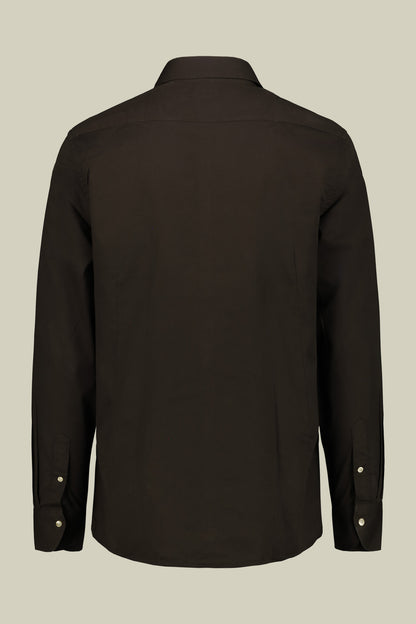 Men's casual shirt with classic collar in 100% cotton gabardine fabric comfort fit