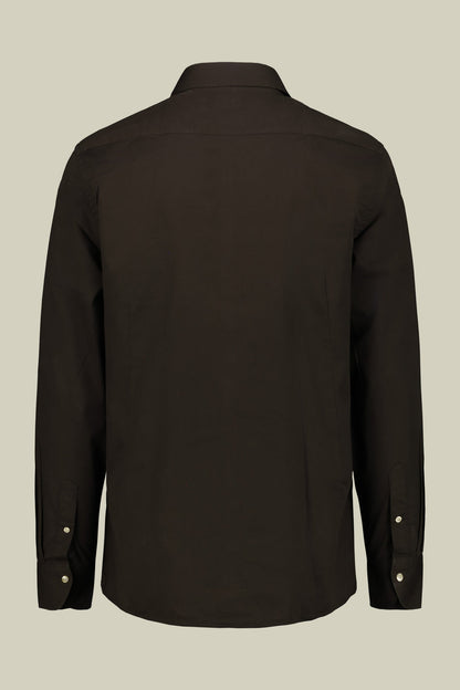 Men's casual shirt with classic collar in 100% cotton gabardine fabric comfort fit