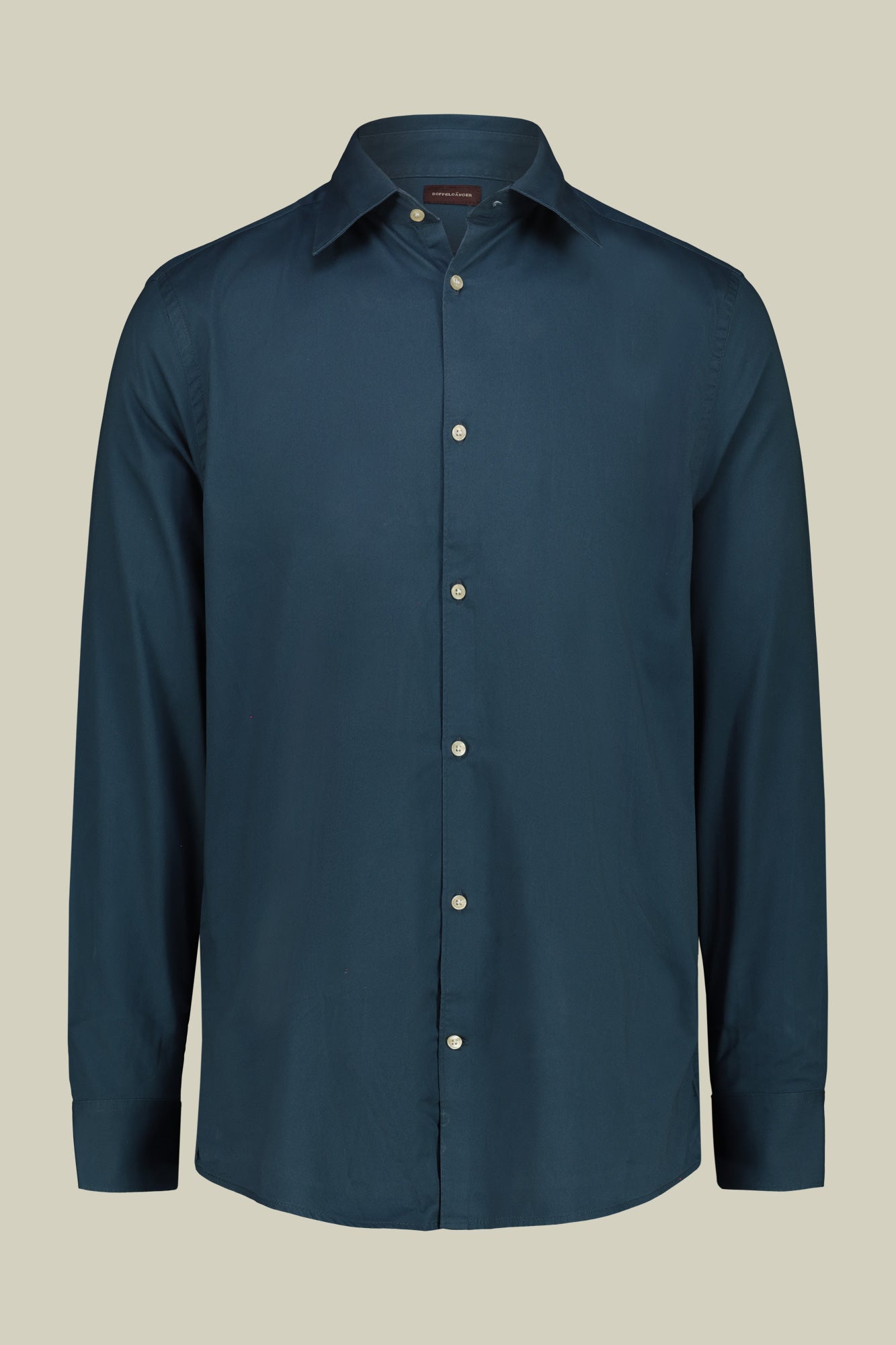 Men's casual shirt with classic collar in 100% cotton gabardine fabric comfort fit