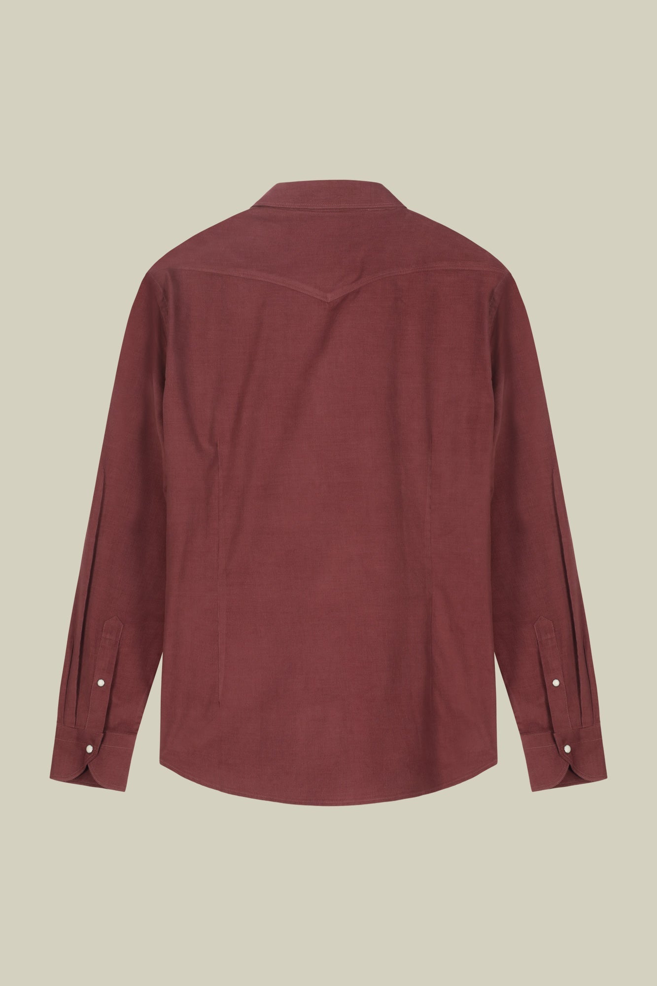 Men's casual shirt with classic collar 100% cotton 1000 striped velvet fabric plain colour