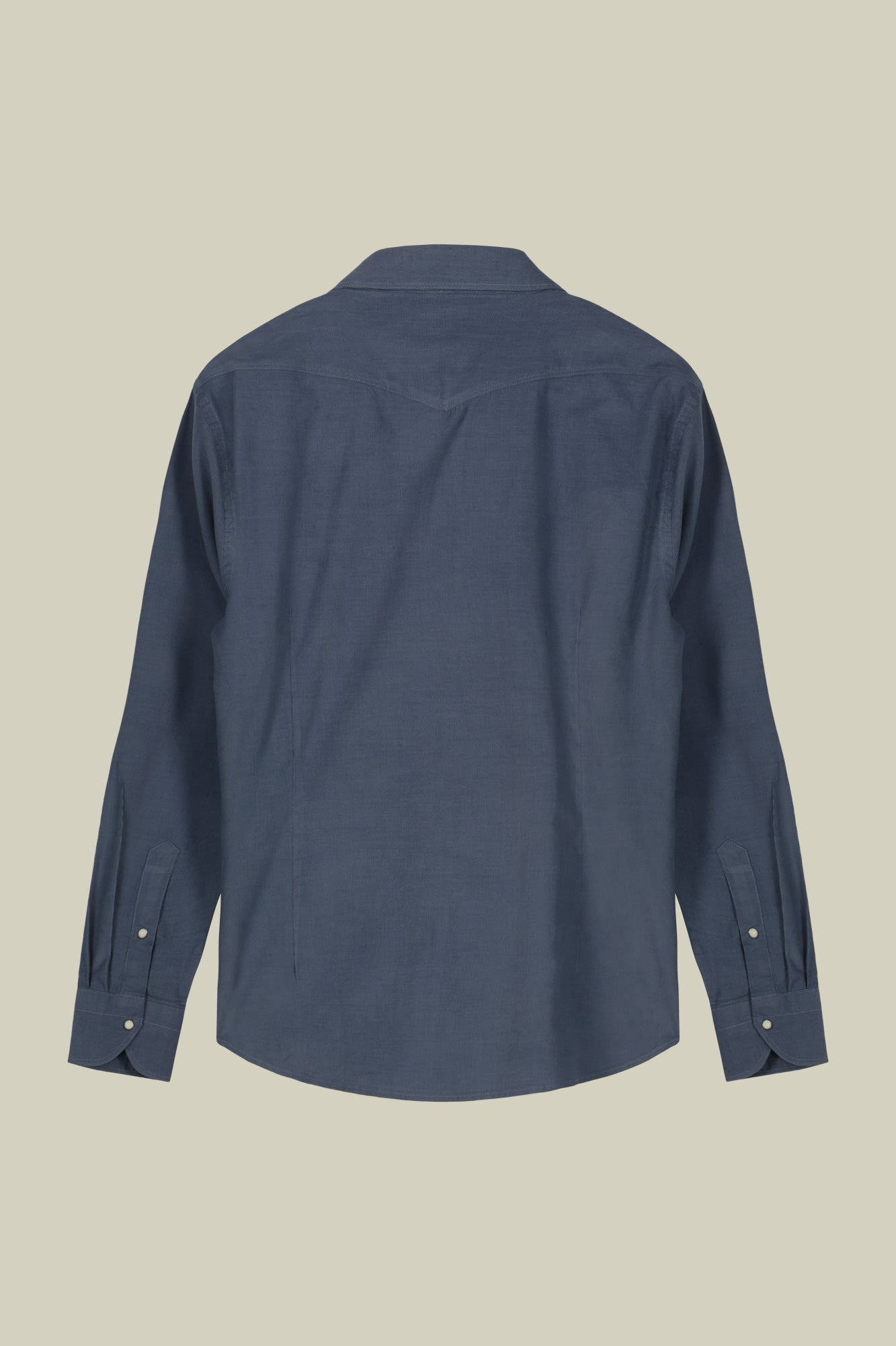 Men's casual shirt with classic collar 100% cotton 1000 striped velvet fabric plain colour