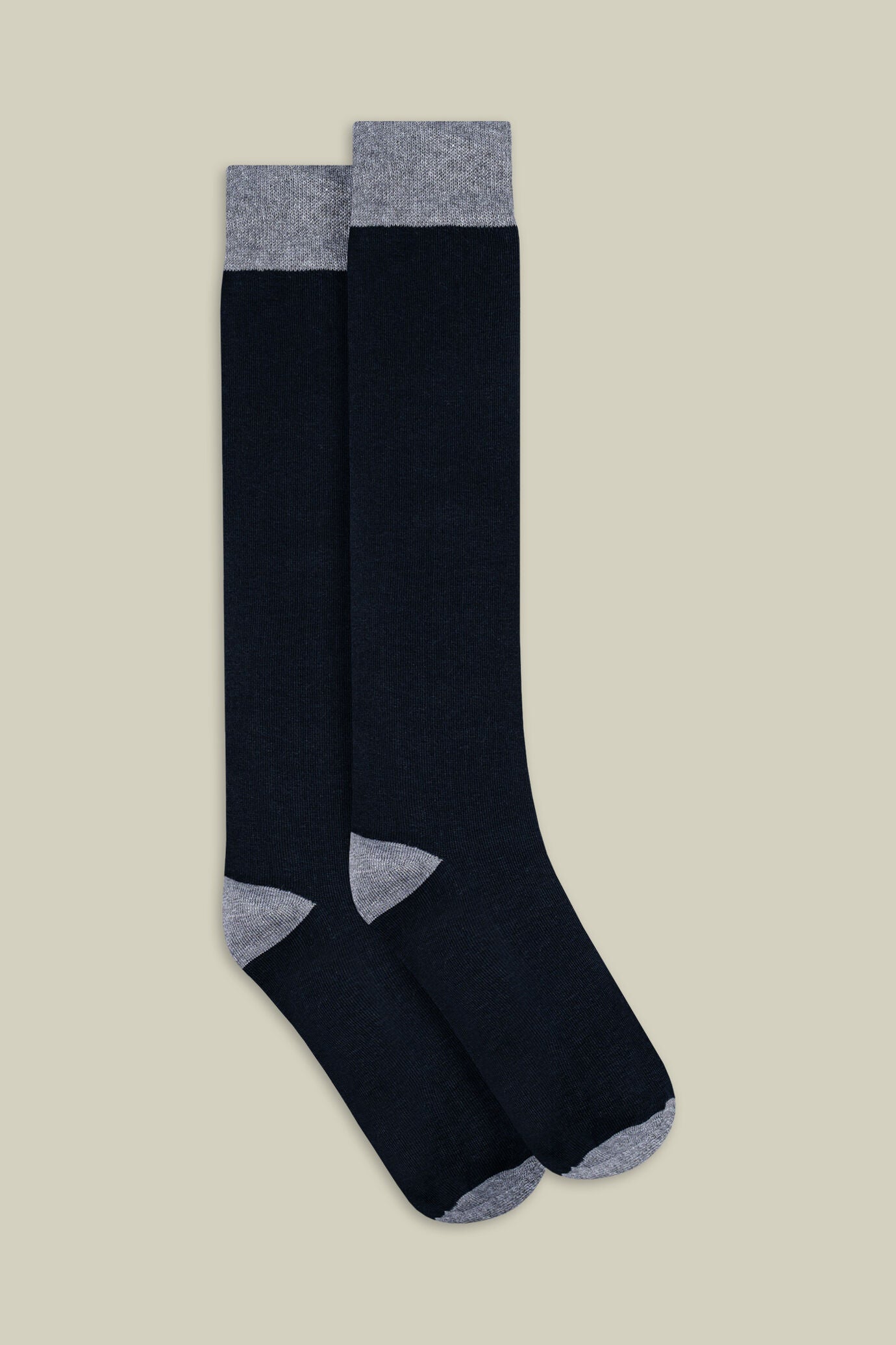 Two-tone men's plain knit socks