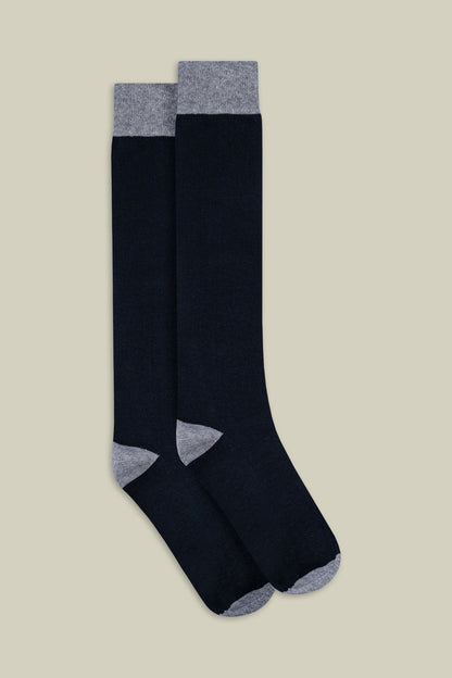 Two-tone men's plain knit socks