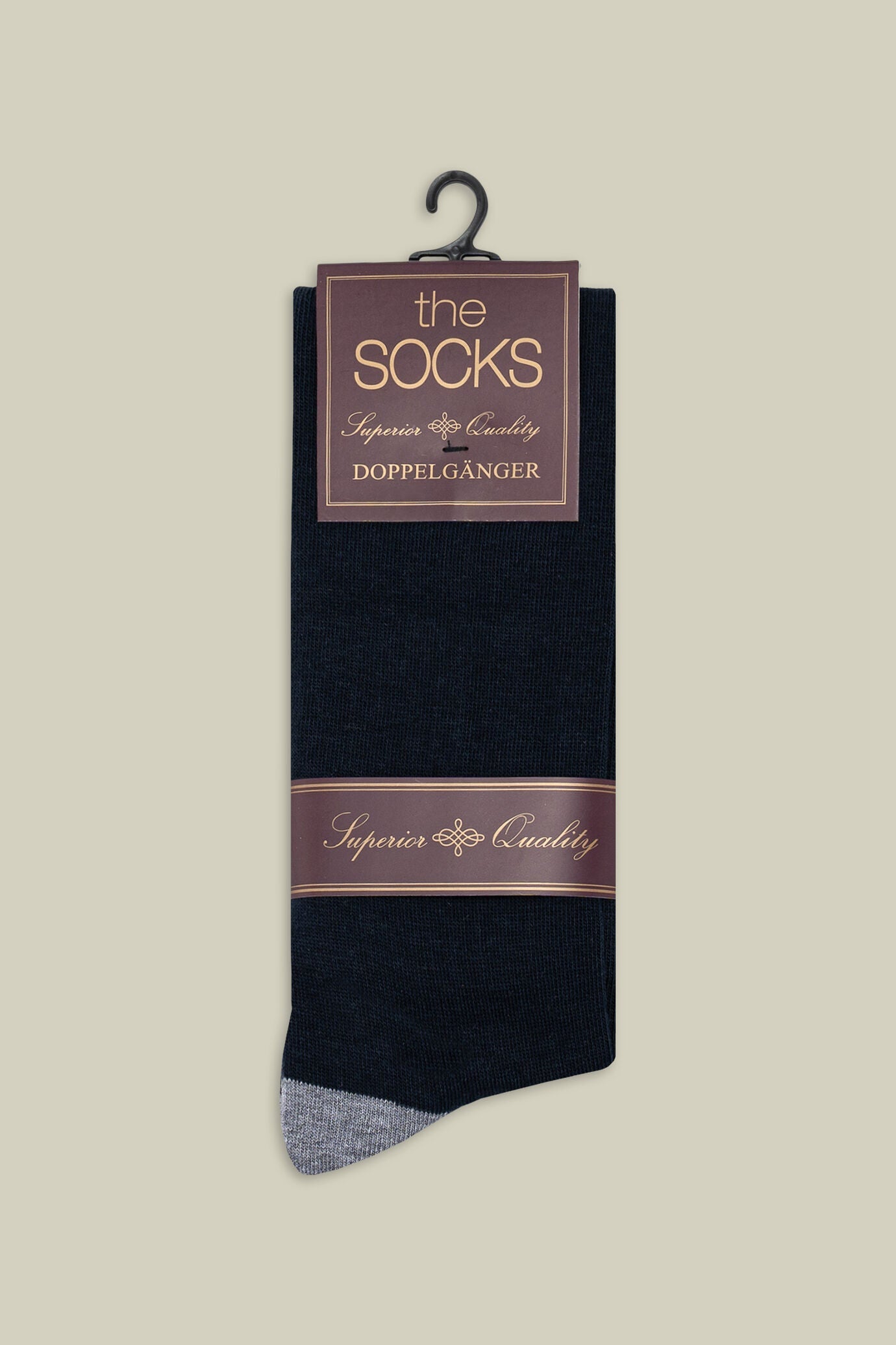 Two-tone men's plain knit socks