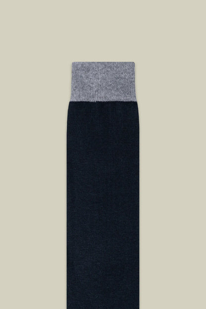 Two-tone men's plain knit socks