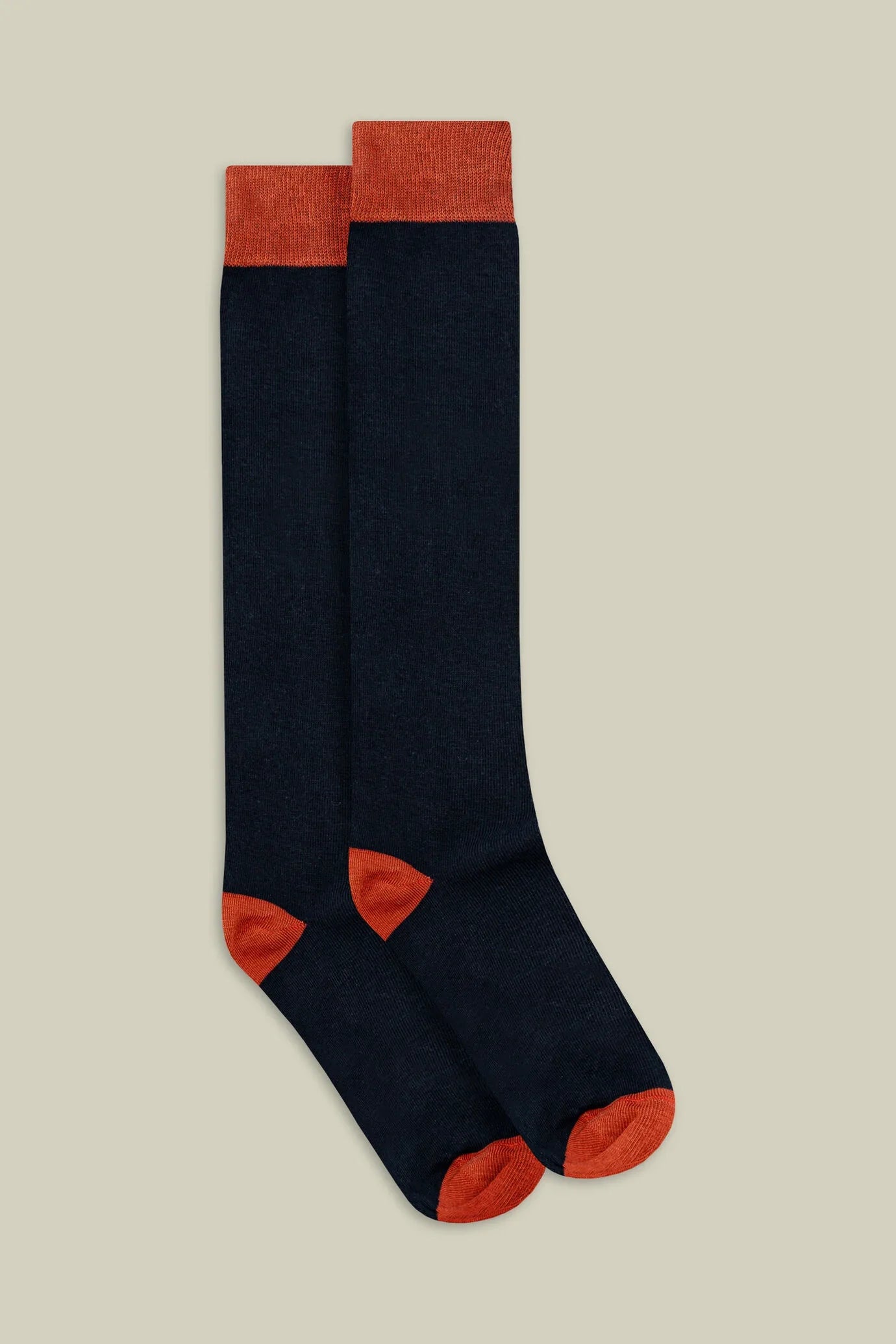 Two-tone men's plain knit socks