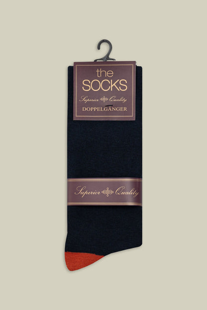 Two-tone men's plain knit socks