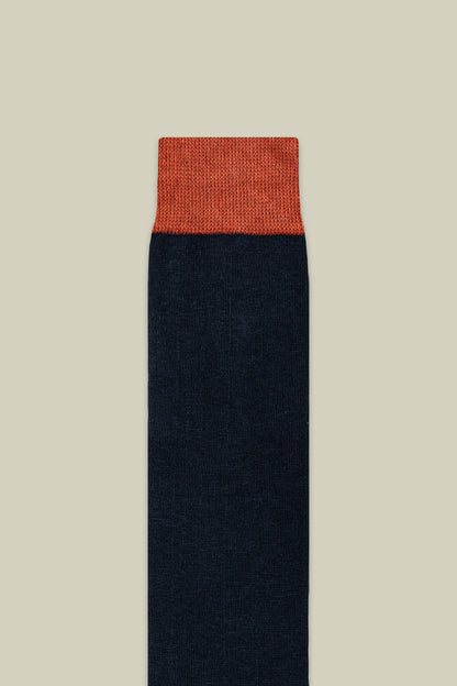 Two-tone men's plain knit socks