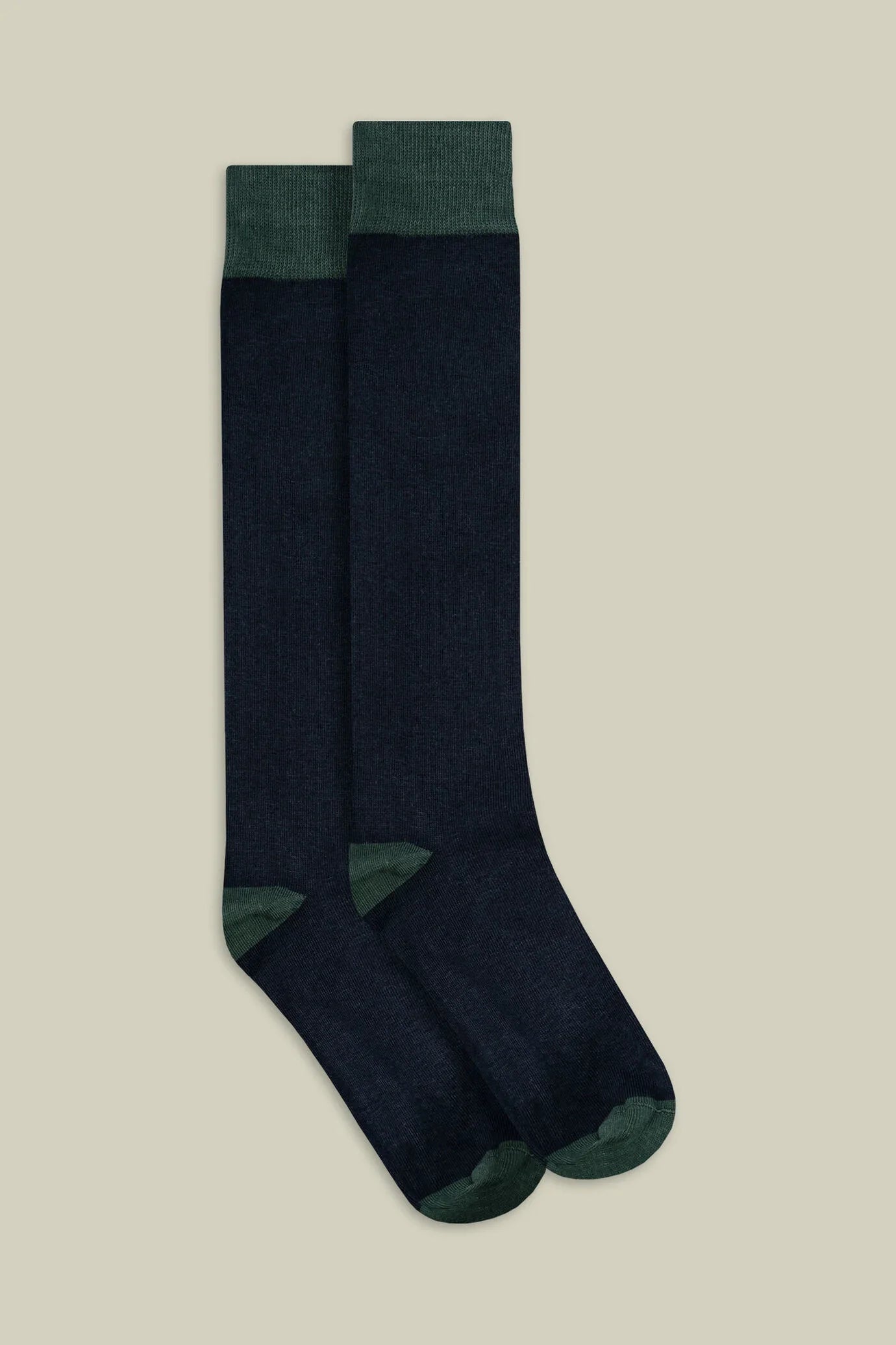 Two-tone men's plain knit socks