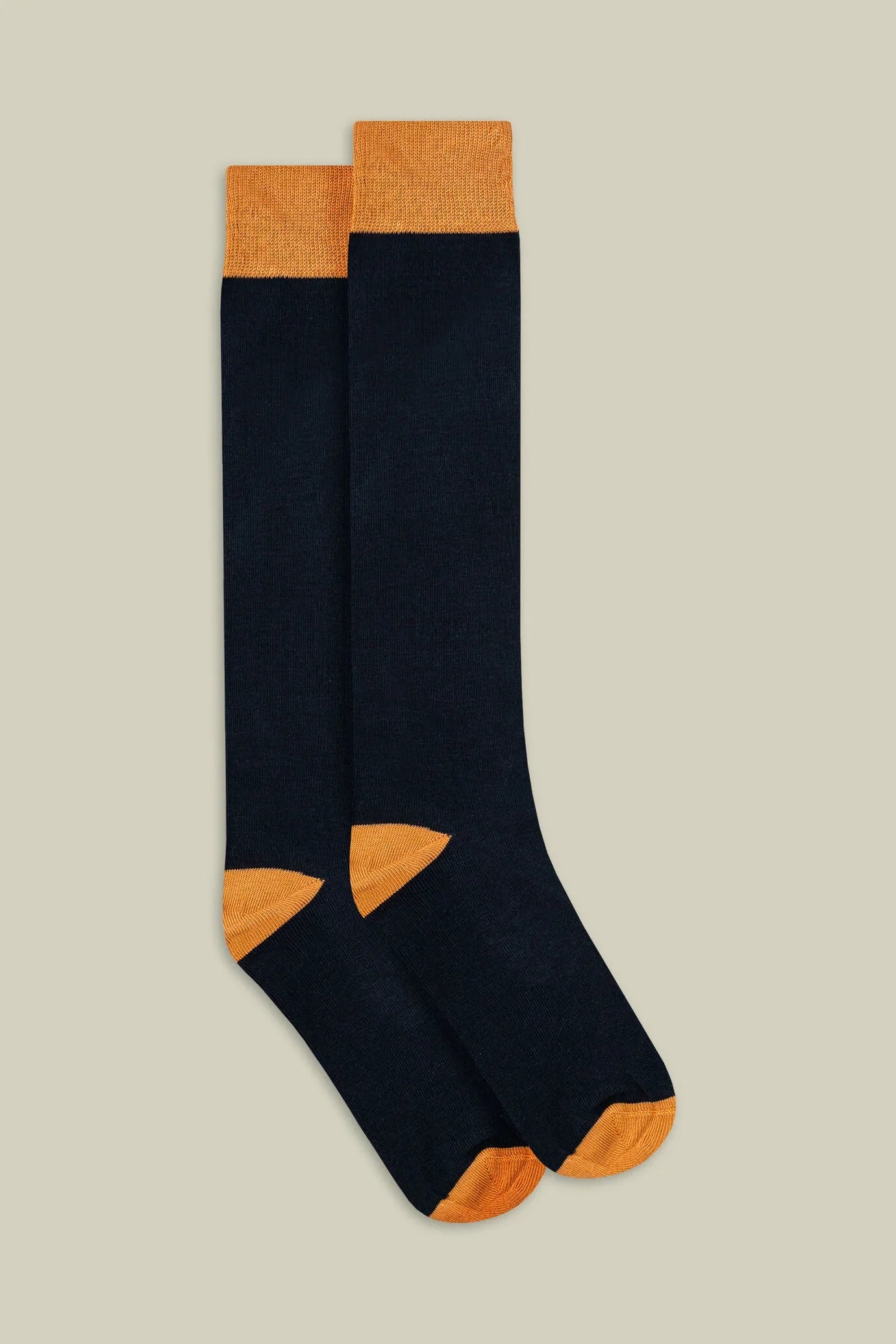 Two-tone men's plain knit socks