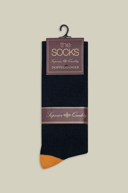Two-tone men's plain knit socks