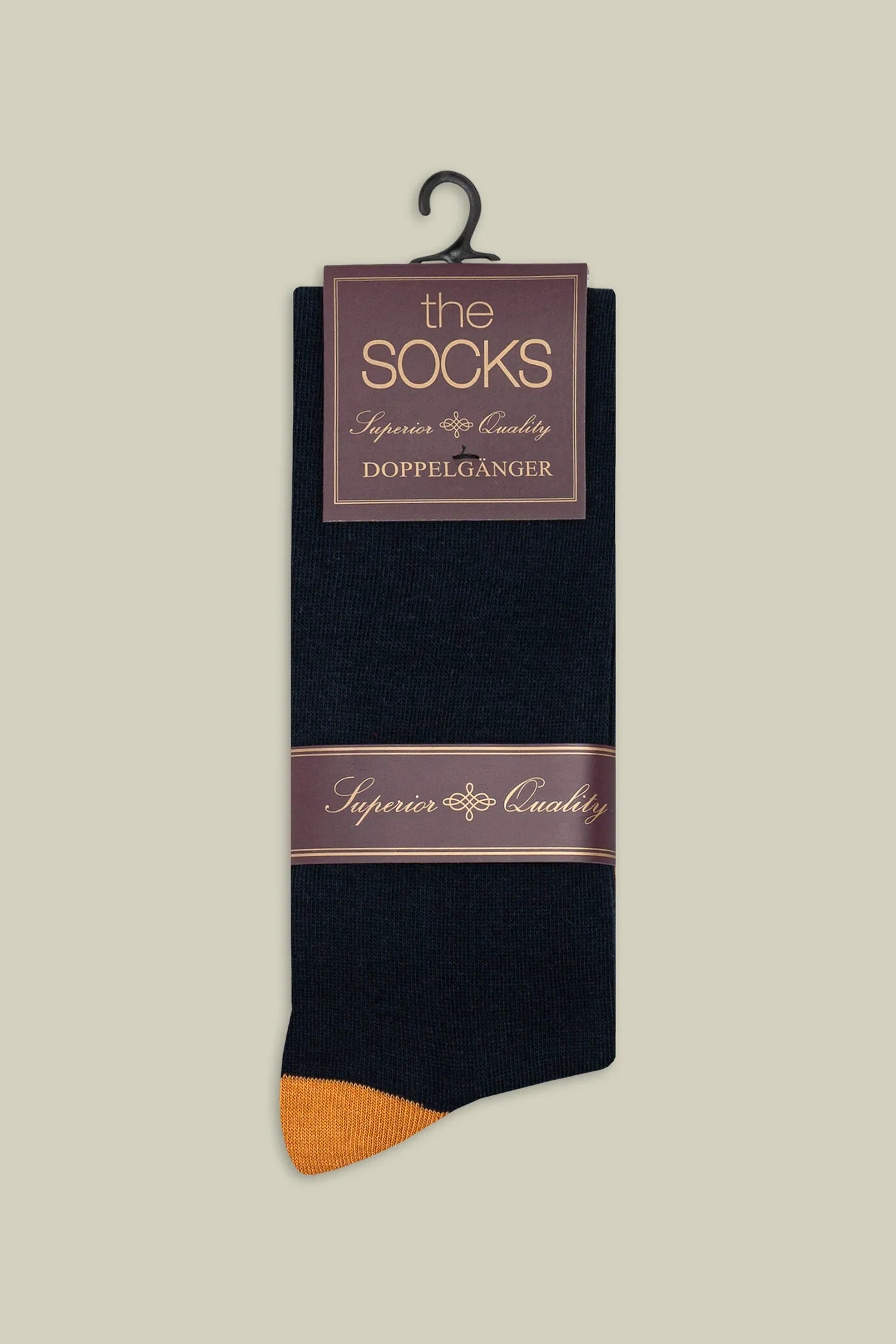 Two-tone men's plain knit socks