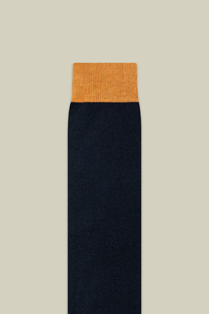 Two-tone men's plain knit socks