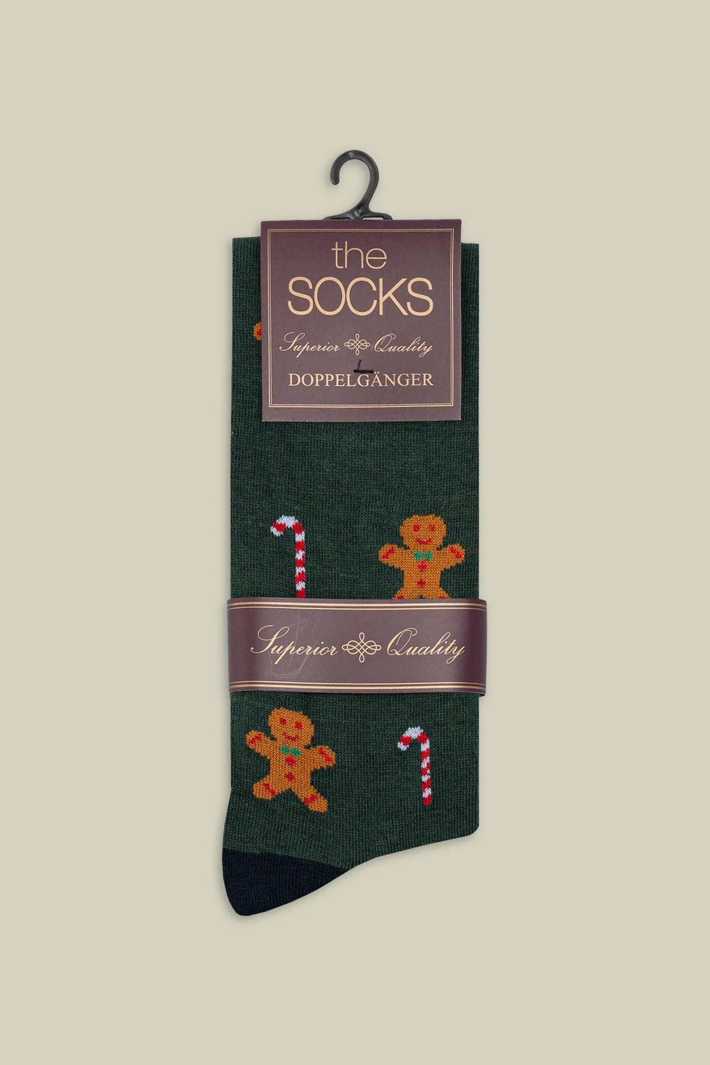 Men's Christmas socks with smooth knit and candy motif