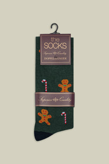 Men's Christmas socks with smooth knit and candy motif