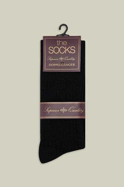 Men's plain ribbed socks