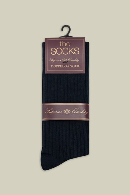 Men's plain ribbed socks