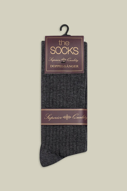Men's plain ribbed socks