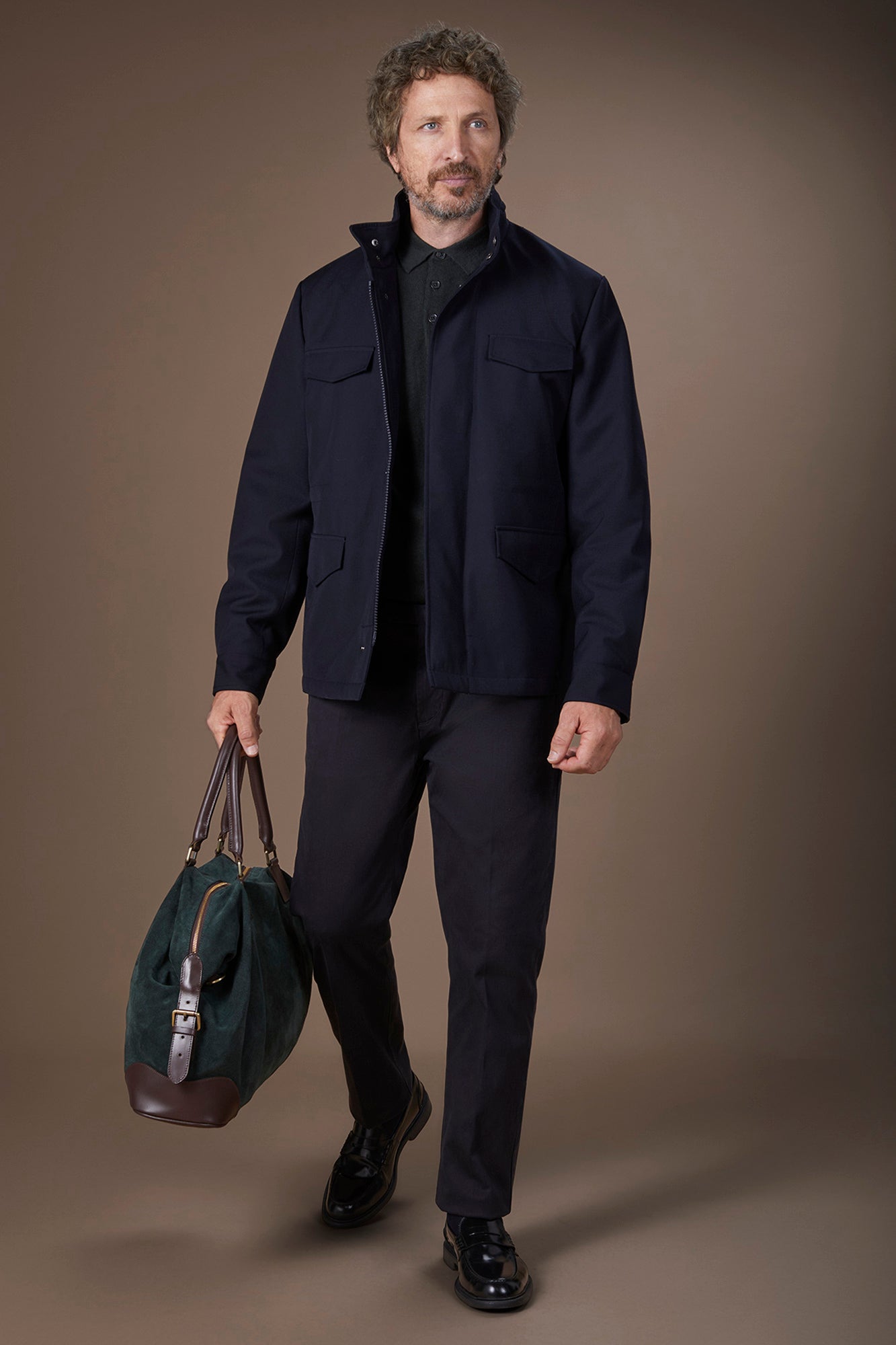 Men's padded jacket in technical fabric regular fit