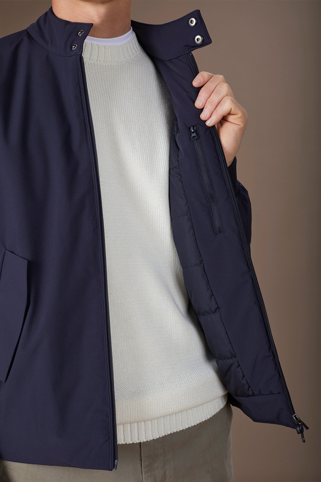 Herrington men's padded jacket in elasticized technical fabric