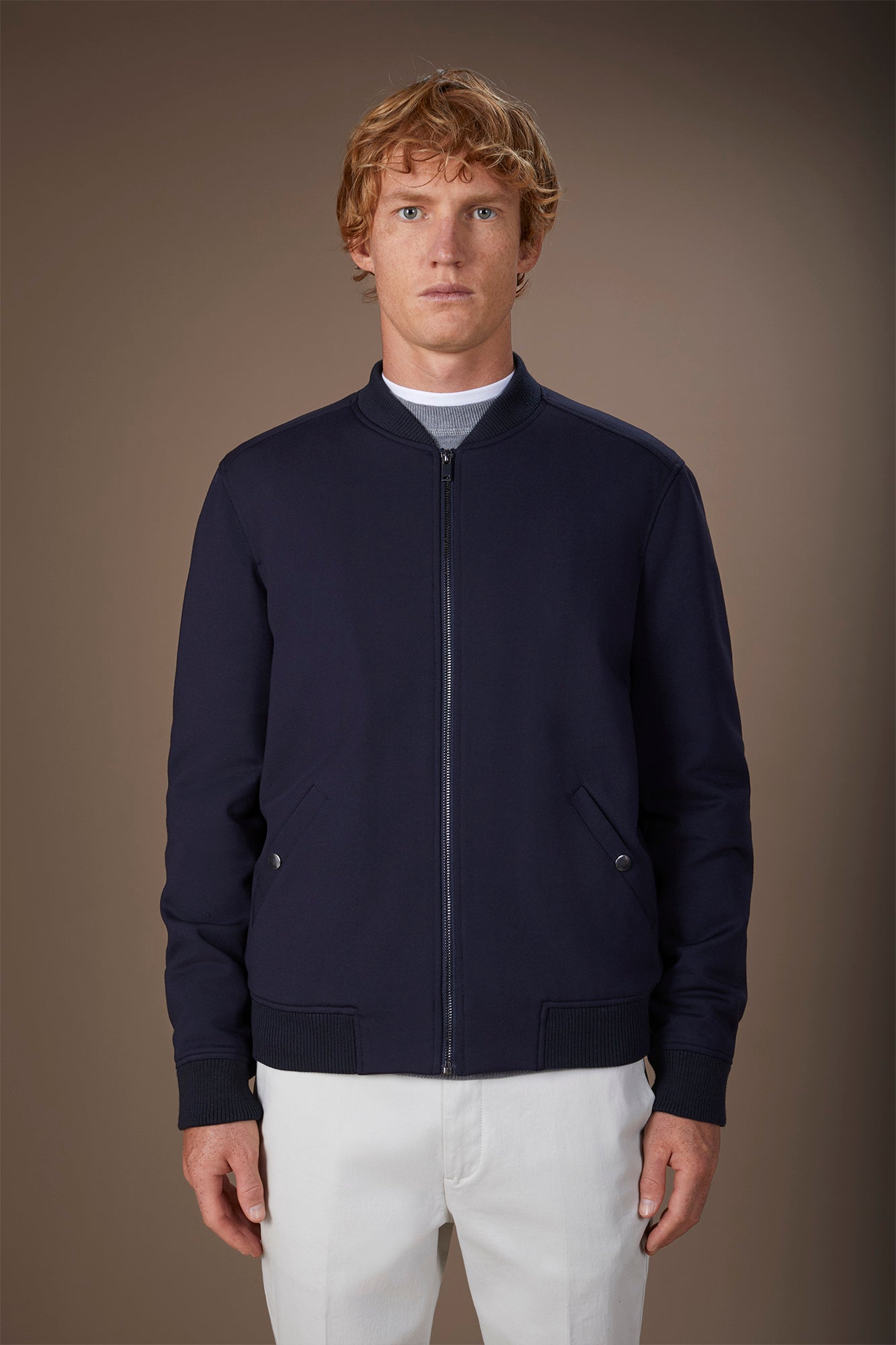 Men's bomber jacket in jersey comfort fit