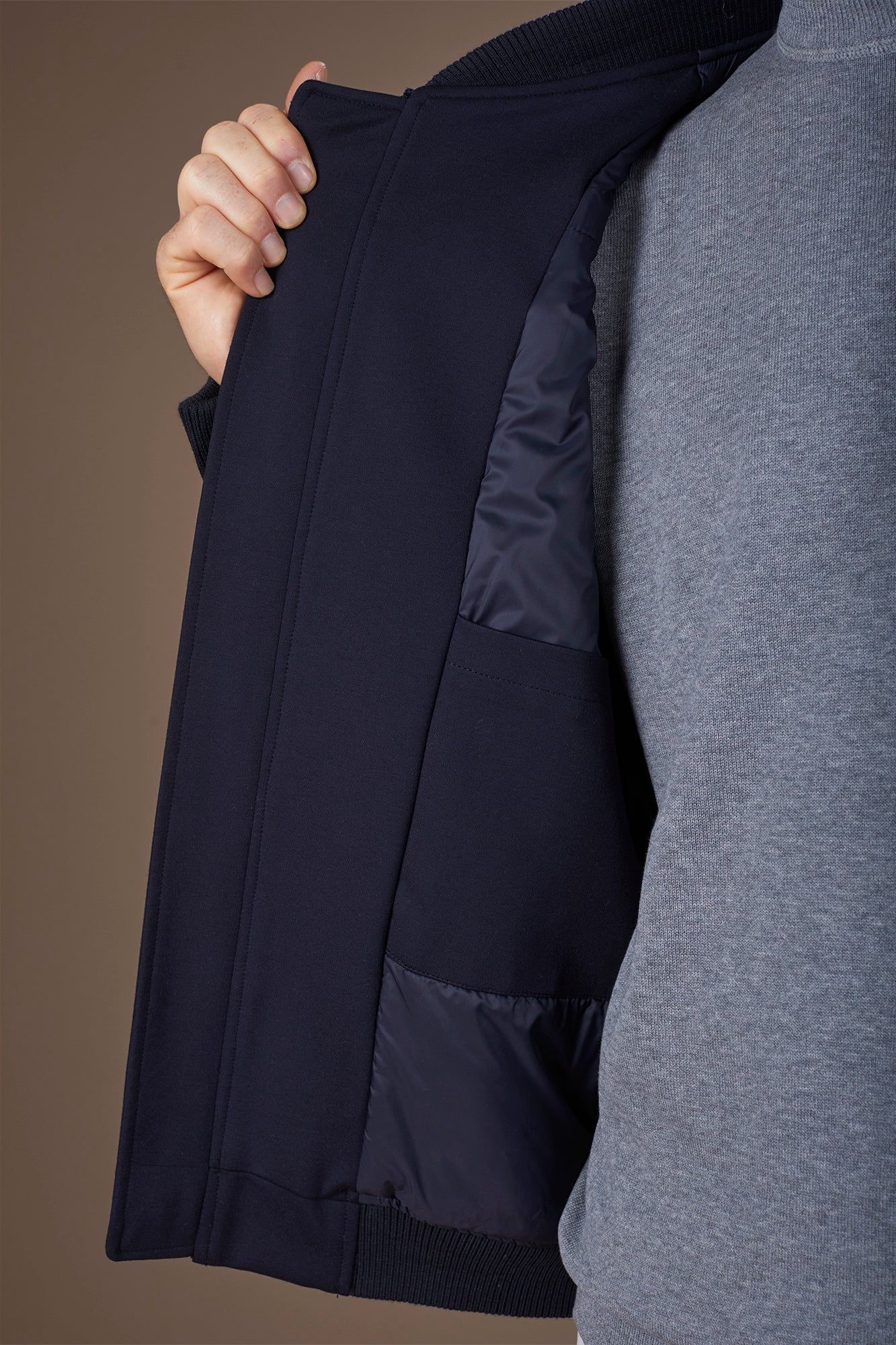 Men's bomber jacket in jersey comfort fit