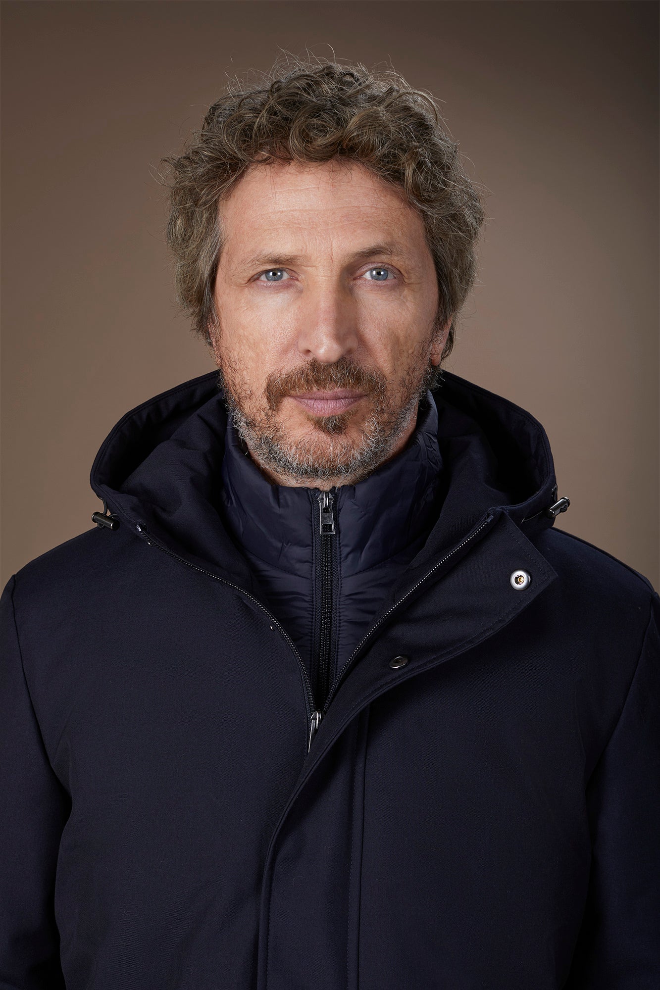 Men's padded jacket in technical fabric regular fit
