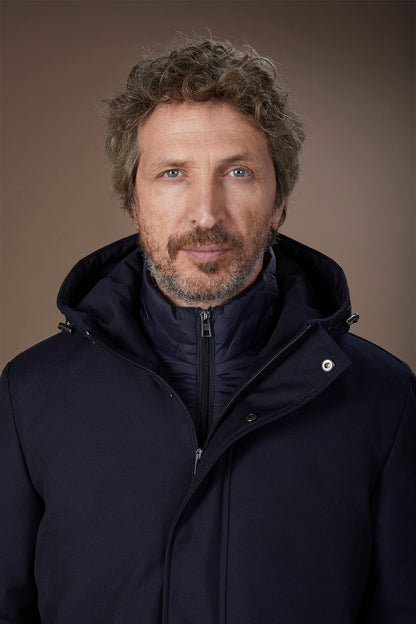 Men's padded jacket in technical fabric regular fit