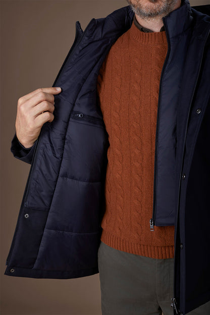 Men's padded jacket in technical fabric regular fit