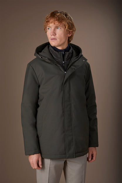 Men's padded jacket in technical fabric regular fit